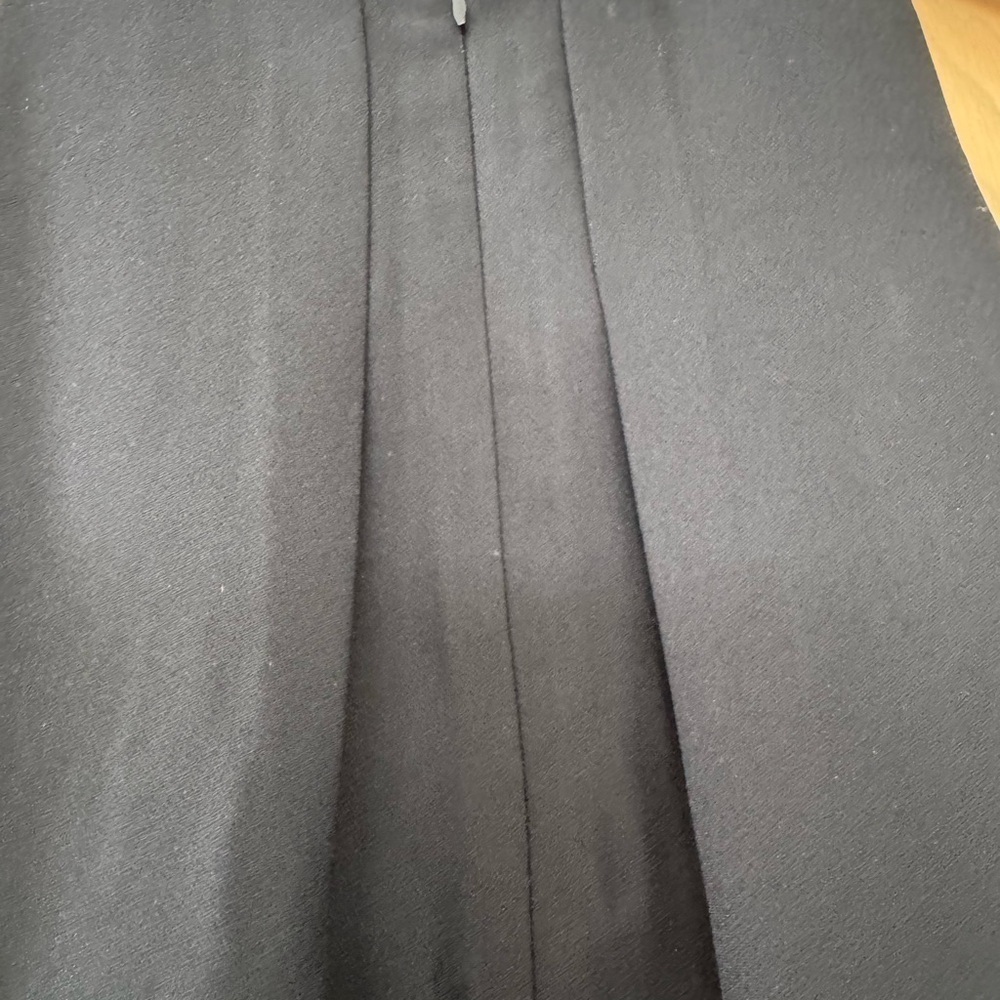 Banana Republic Sleeveless Pleated Back Black Dress Fringe Hemline / 8 - Picture 3 of 12